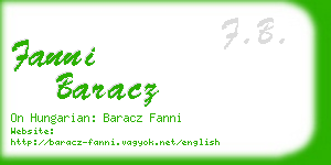 fanni baracz business card